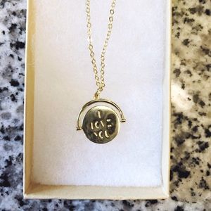 Lulu DK I Love You Spinner Necklace